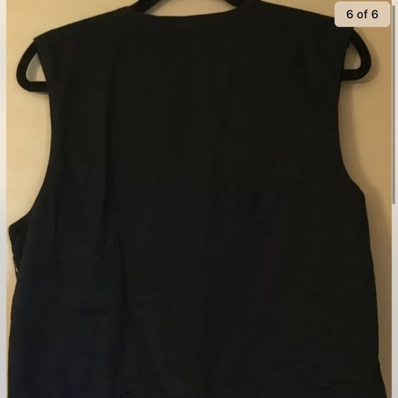 Karen Scott Large Vest Womens Velvet Embroirdered Hearts Green Red Christmas - Picture 9 of 9